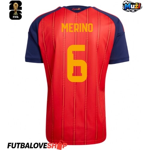Dres Španielsko Mikel Merino #6 Domáci MS 2026 Krátky Rukáv
